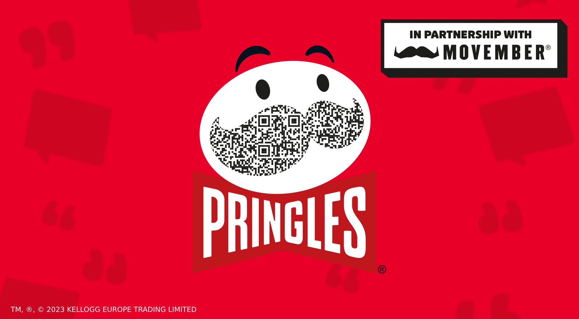 Image of Mr P with a QR moustache