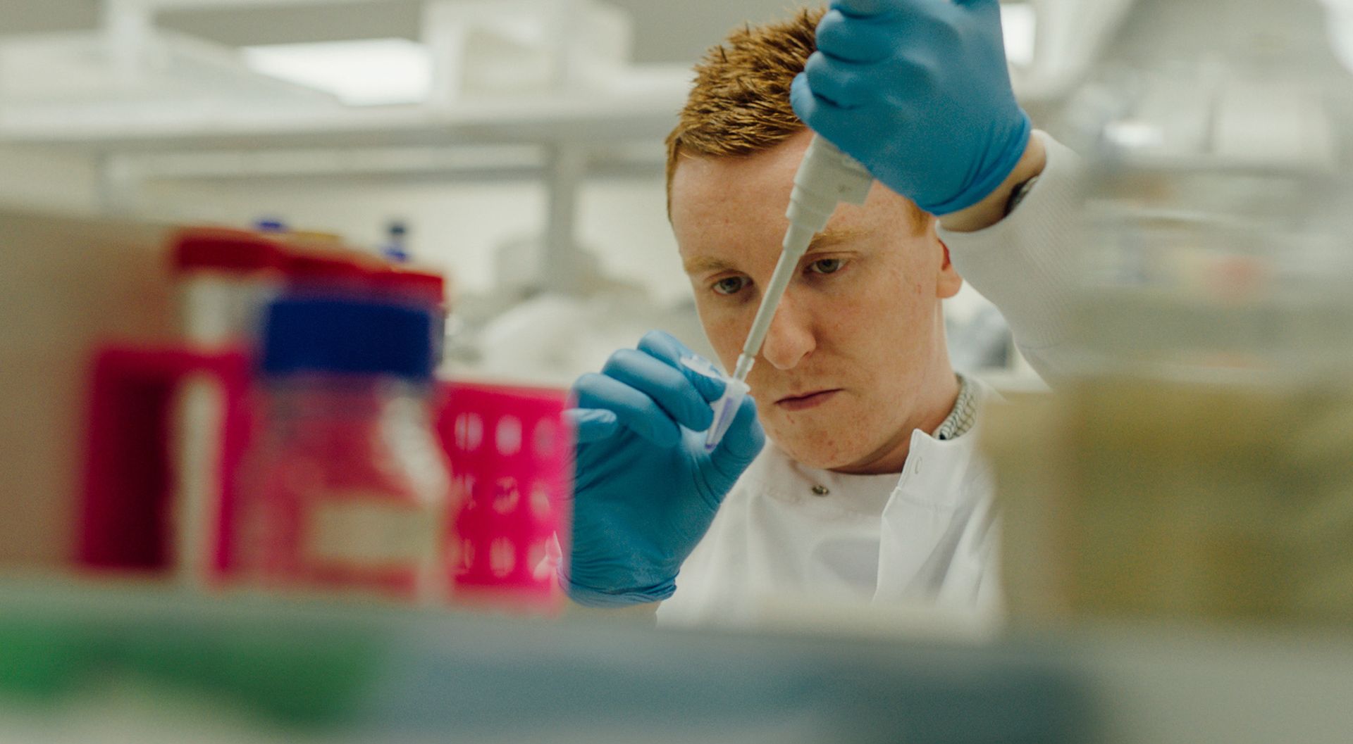 An image of a researcher in a lab.