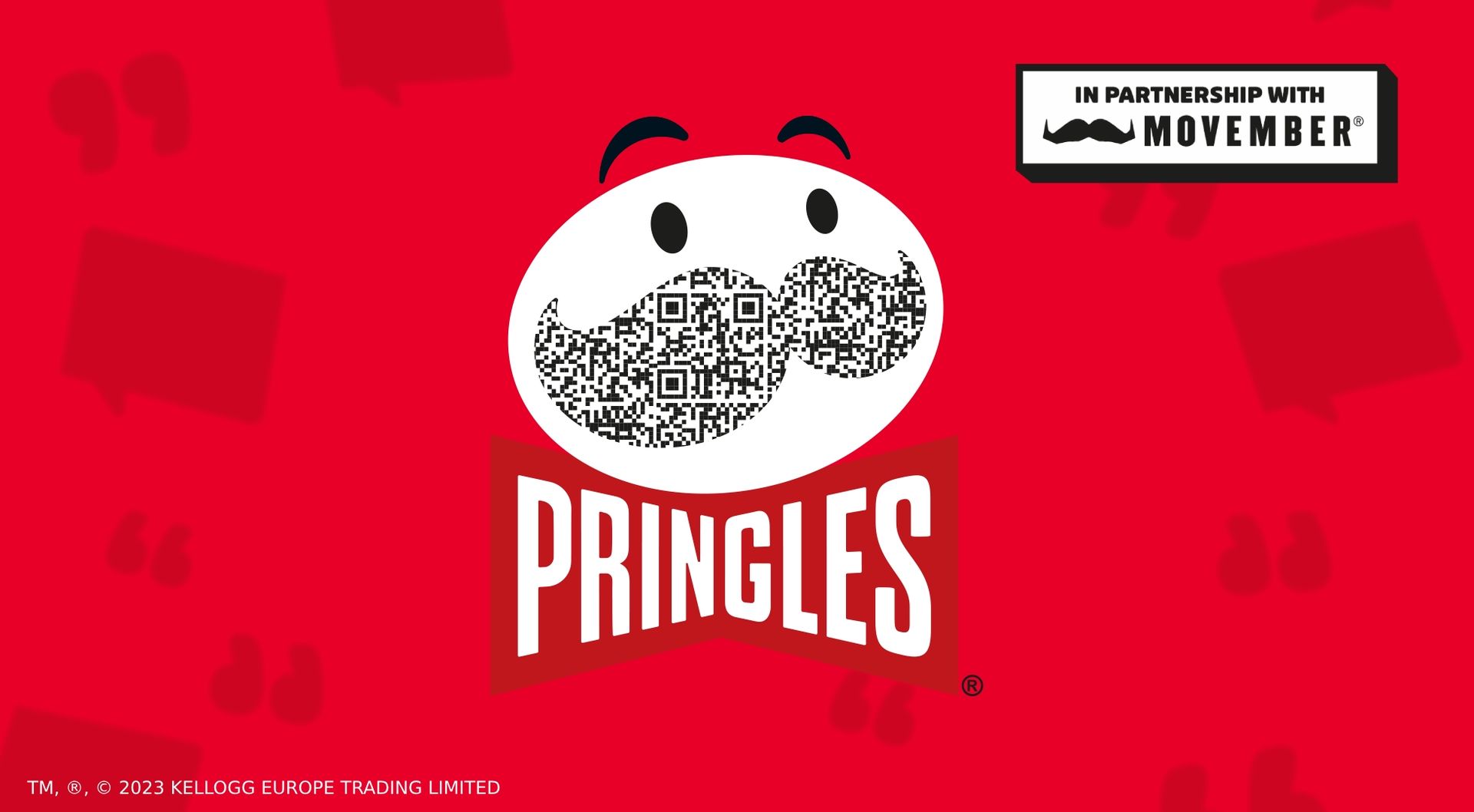 Image of Mr P with a QR moustache